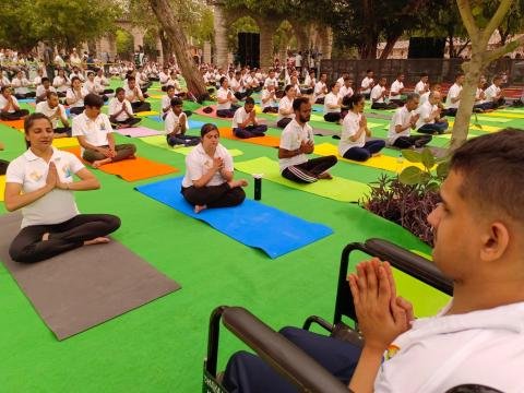 GRIID participated in 10th International Day of Yoga on 21st June 2024 at Rock Garden, Chandigarh