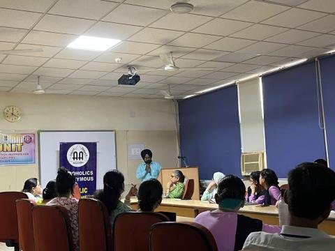 57th foundation day of NSS, GRIID was organised an awareness lecture on Alcohalism with collaboration of Alcohalism Anonymous Premeable on 24/9/2025
