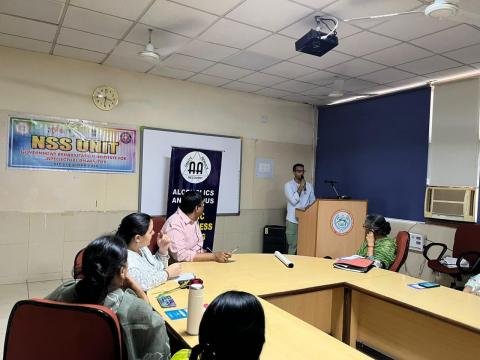 57th foundation day of NSS, GRIID was organised an awareness lecture on Alcohalism with collaboration of Alcohalism Anonymous Premeable on 24/9/2025