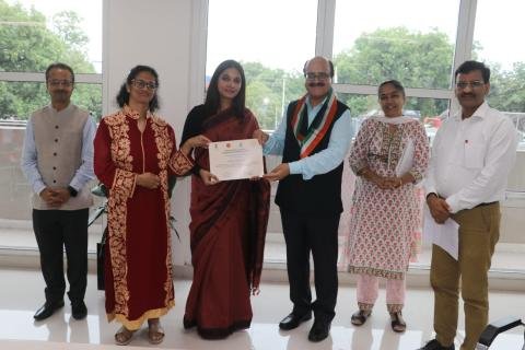 Certificate of Appreciation awarded to GRIID for International Day of Yoga, 21st June 2024