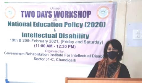 GRIID special school organised workshop on National Education Policy and Intellectual Disability on 19th and20th February, 2021.