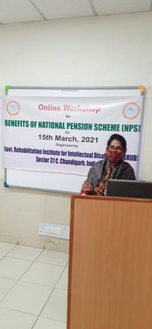 GRIID special  school organised workshop on Benefits of National Pension Scheme (NPS) on 15th March, 2021