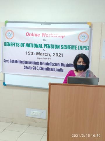 GRIID special  school organised workshop on Benefits of National Pension Scheme (NPS) on 15th March, 2021