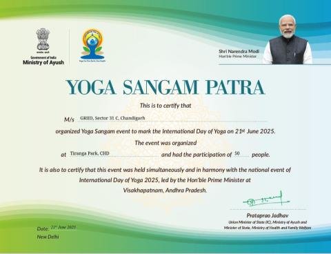 11th International Day of Yoga celebrations held at Tiranga Park, Sector 17, Chandigarh