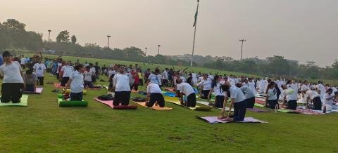 11th International Day of Yoga celebrations held at Tiranga Park, Sector 17, Chandigarh