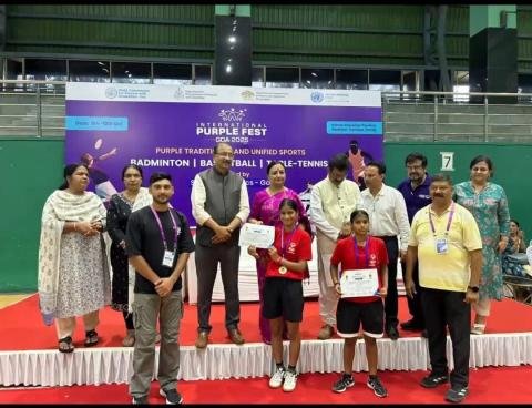 Purple Fest, Goa Students from GRIID, Chandigarh - Mr. Aditya and Mr. Shyam Kanna — along with GRIID Special School students, participated in the Unified Sports events at the Purple Fest, Goa, and proudly secured medals for their outstanding performance.