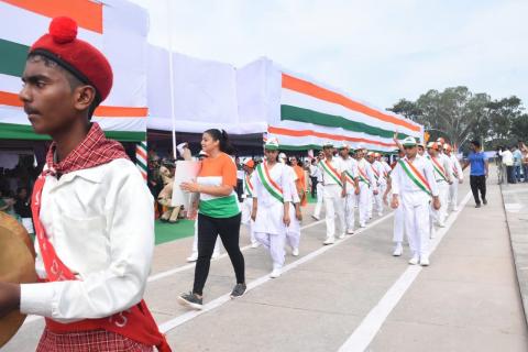 Students of GRIID school participated in parade at Parade Ground, Sector-17 on 15th August 2019 – Independence Day Celebrations